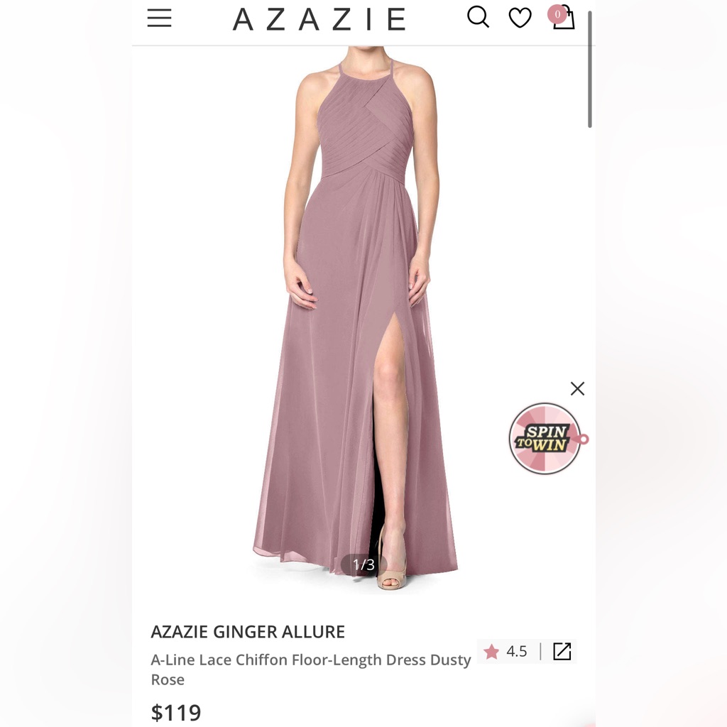 Azazie Ginger Allure Bridesmaids Dress- Dusty Rose